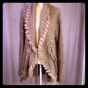 Boston Proper brown/tan cardigan